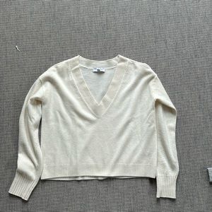 INTERMIX
Elroy V-Neck Cashmere Sweater in cream/off white